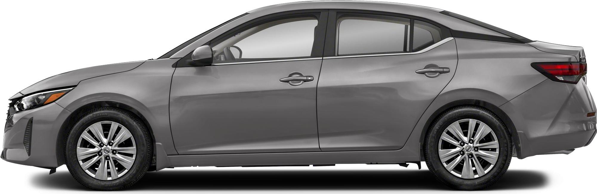 Side profile of a sedan with alloy wheels and tinted rear windows