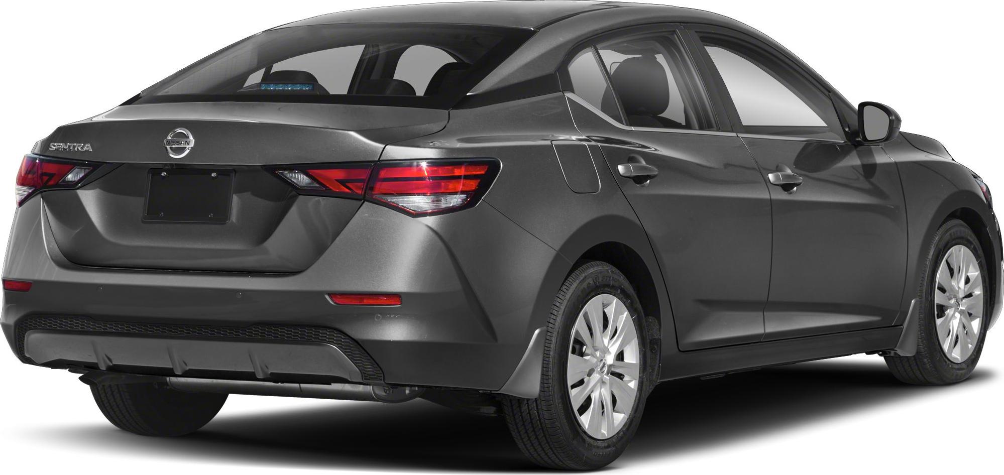Rear and side profile of a modern sedan with angular taillights