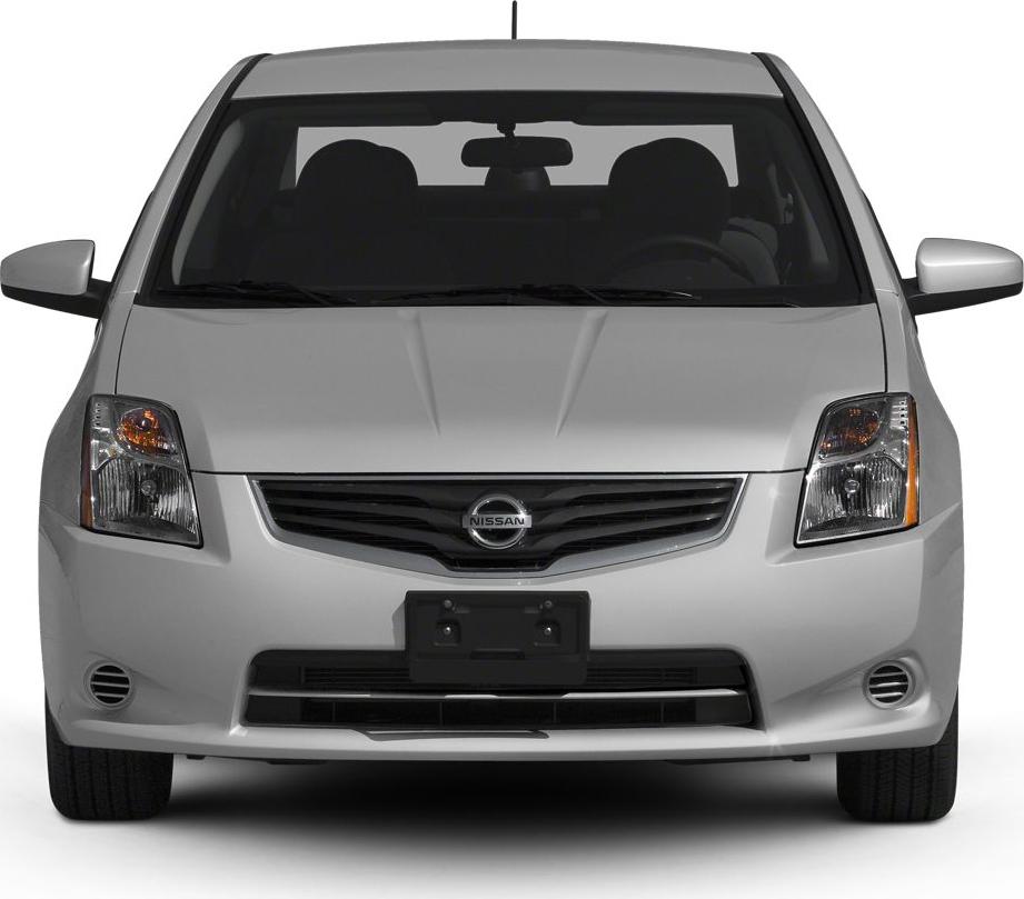 Symmetrical front fascia with distinctive headlights and grille