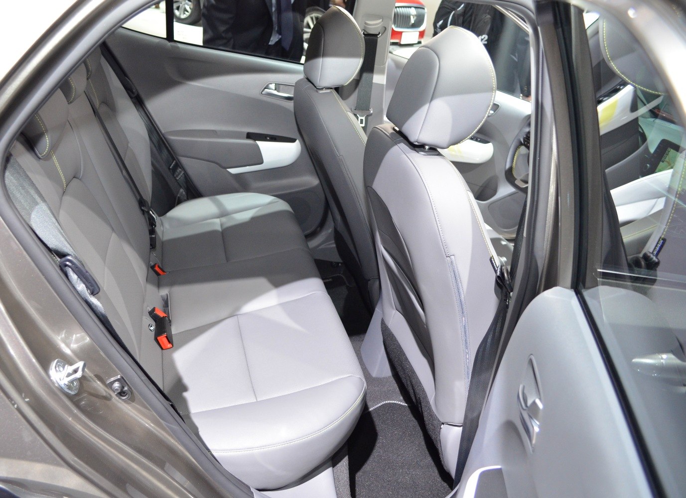 Rear seat interior with fabric upholstery and ample legroom
