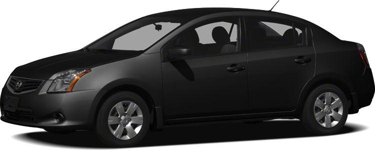 Black sedan side profile with compact four-door design