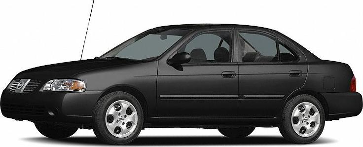 Side view of black four-door sedan with alloy wheels.