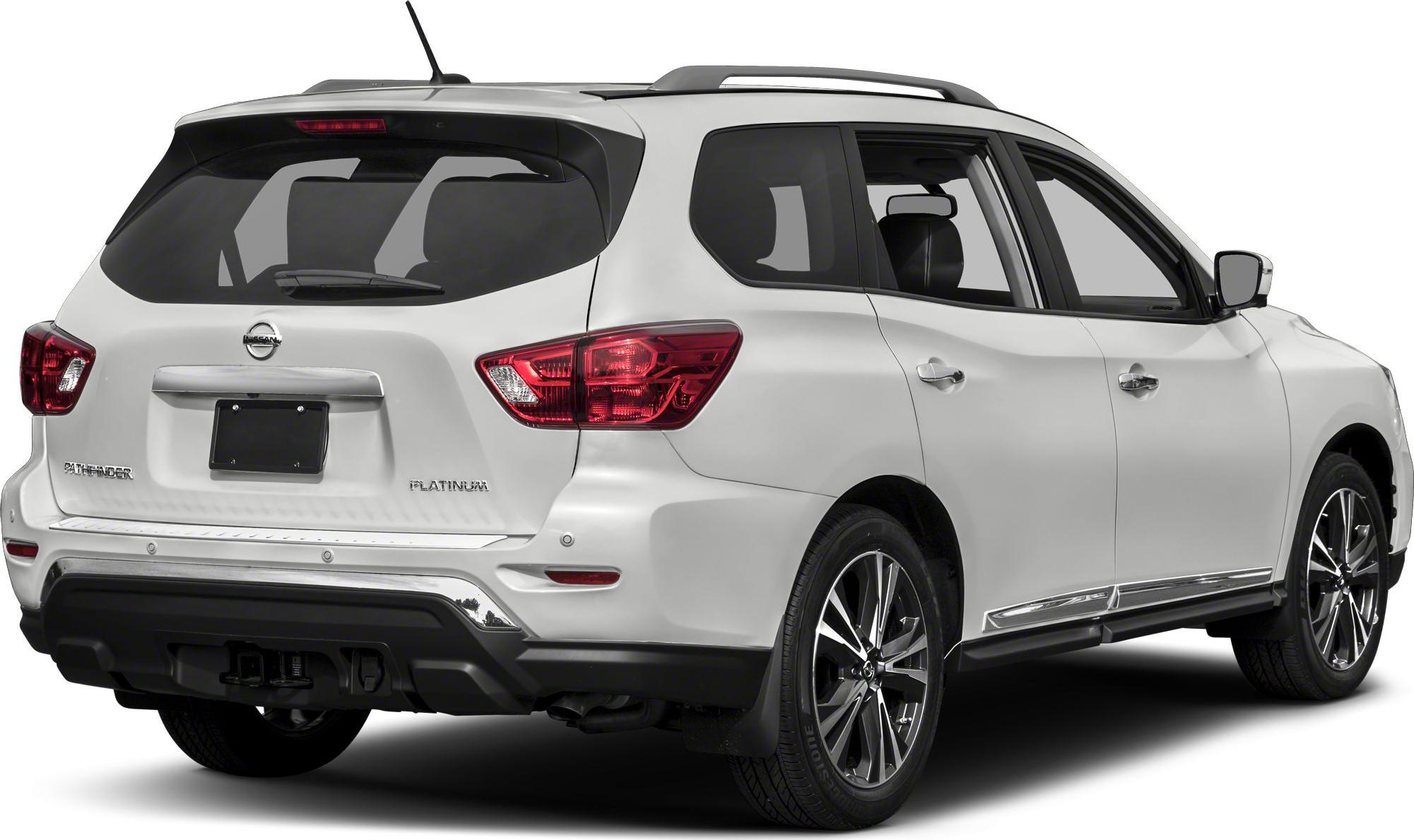 Rear view of SUV with roof rails and pronounced tail lights