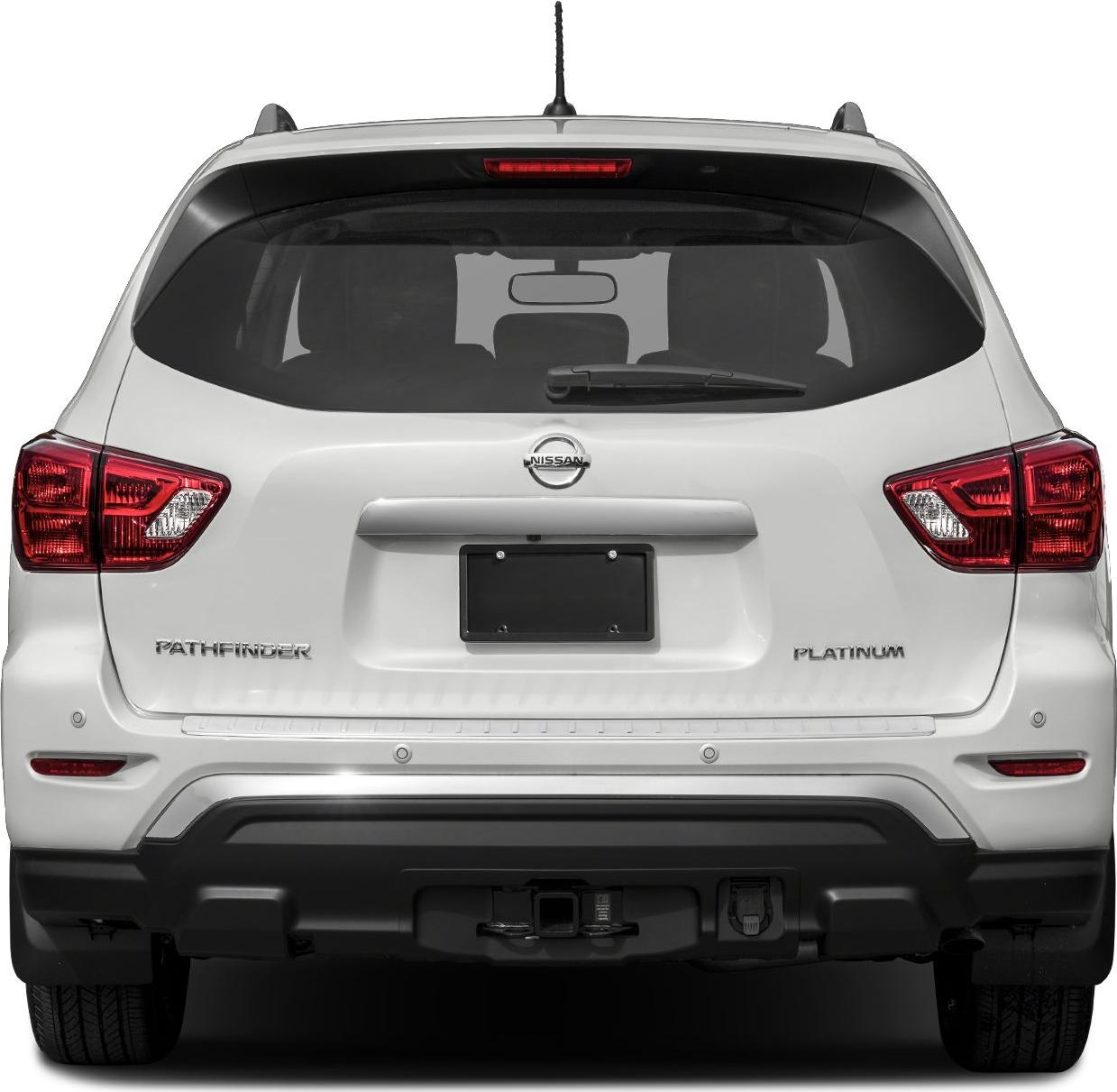 Rear view of SUV with taillights and rear window