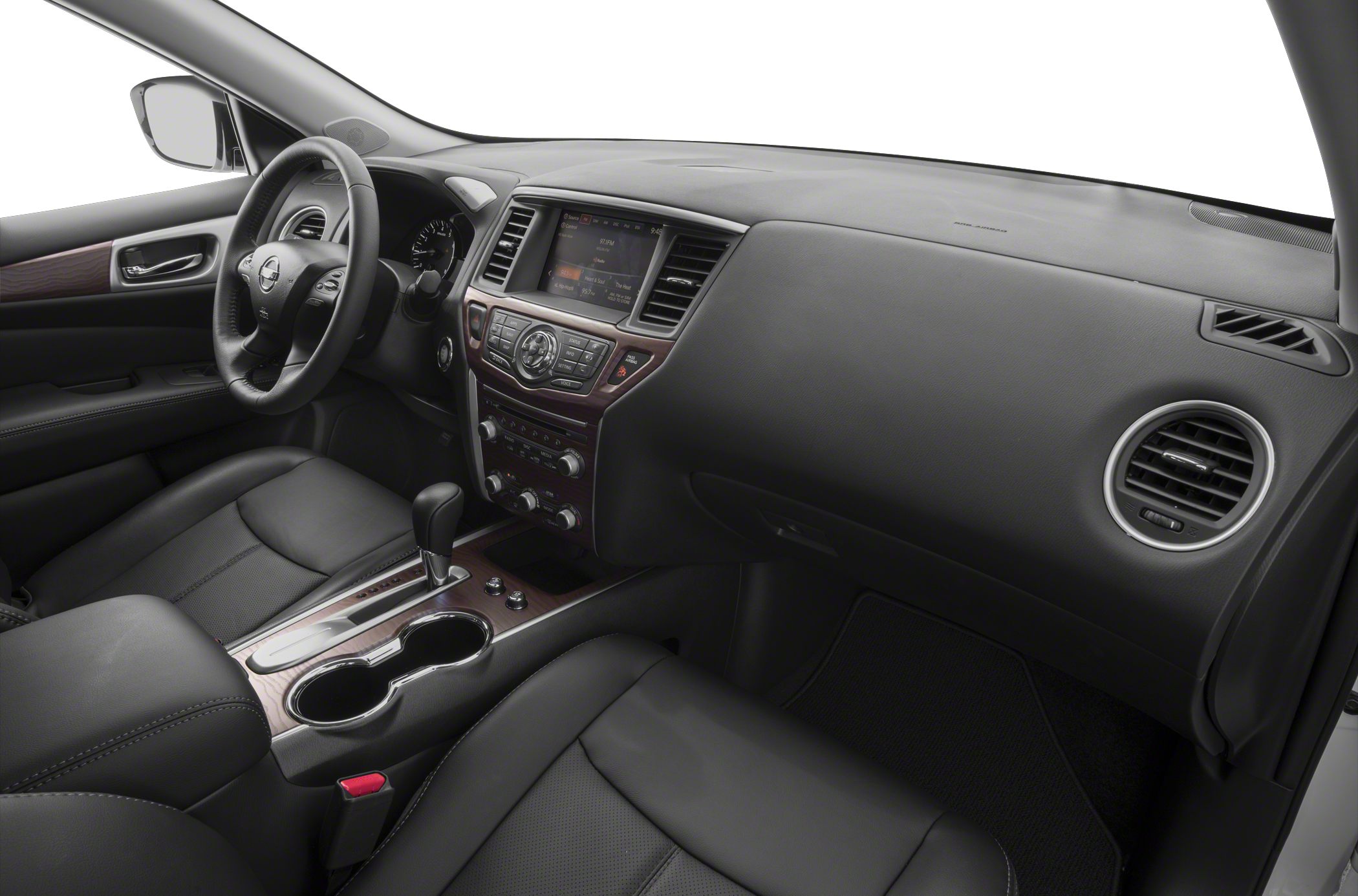 Dashboard, steering wheel, infotainment system, center console design