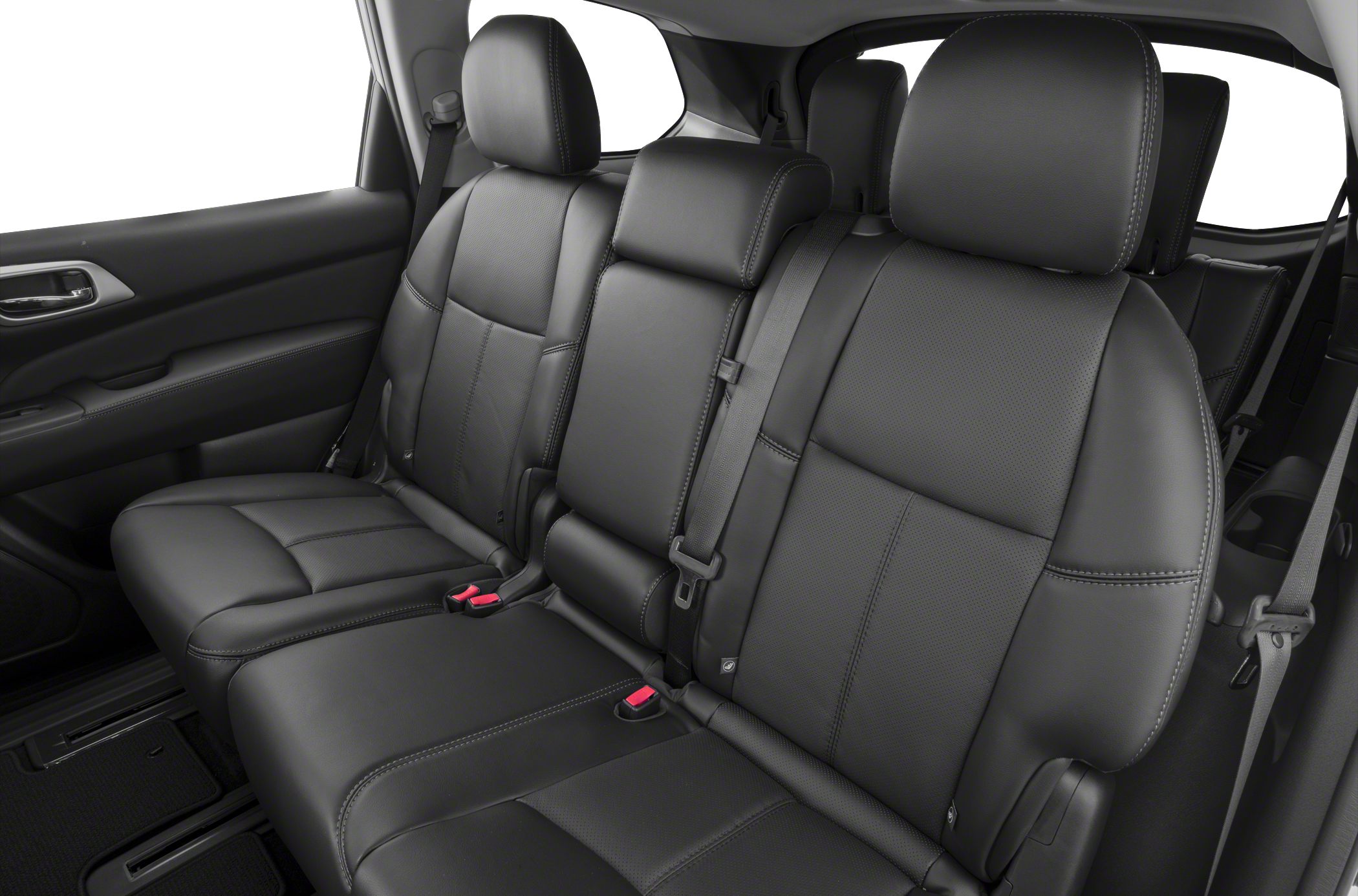 Black leather rear seats with adjustable headrests
