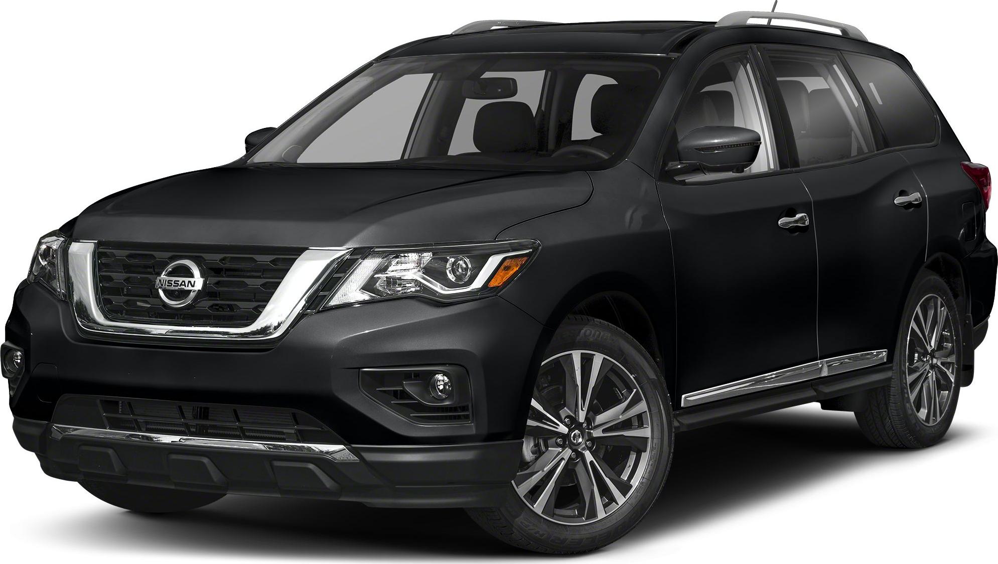 Black SUV front and side view with chrome grille and alloy wheels.