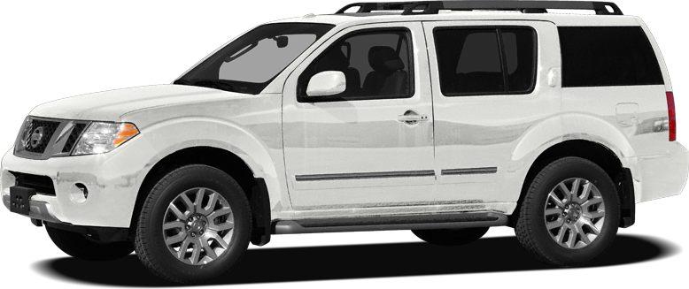 Side profile of a white SUV with roof rack and alloy wheels