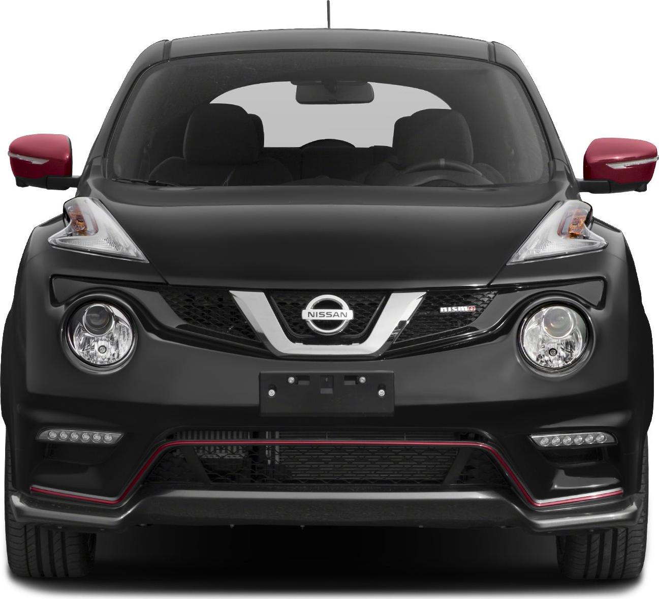Nissan Juke front with round headlights and red side mirrors