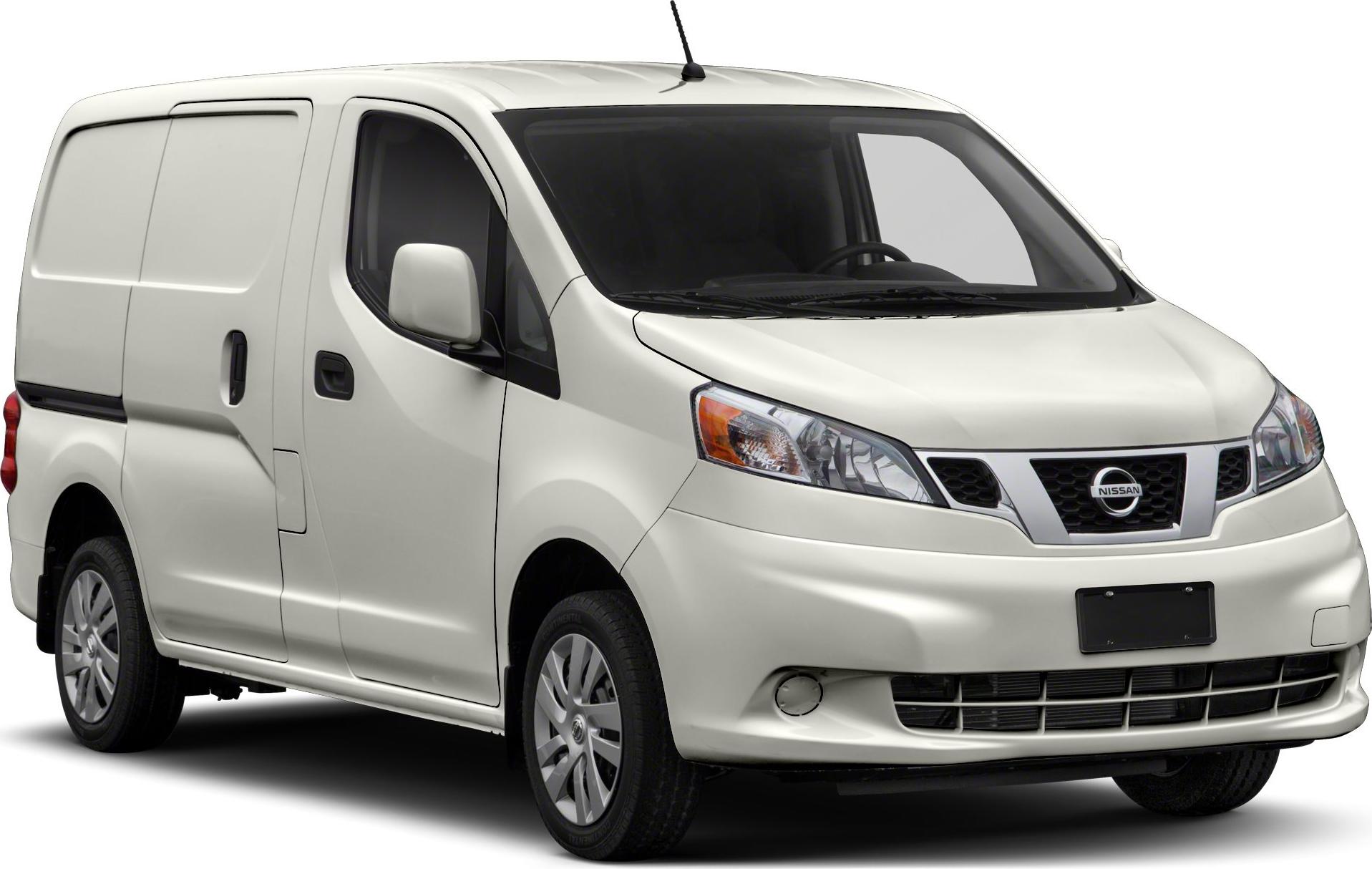 Cargo van front-side with sliding door and headlights