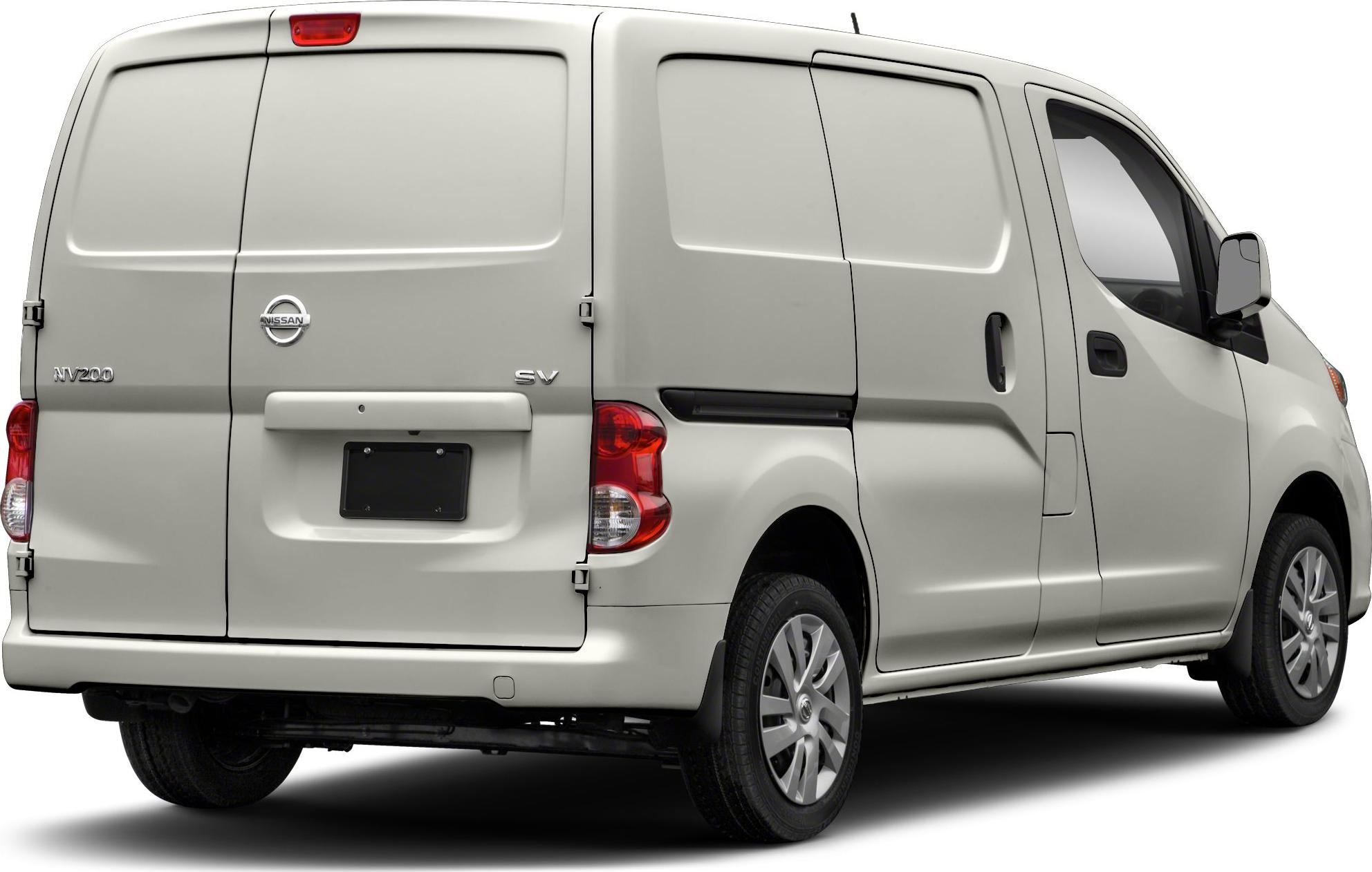 Rear and side view with sliding side door and split rear cargo doors