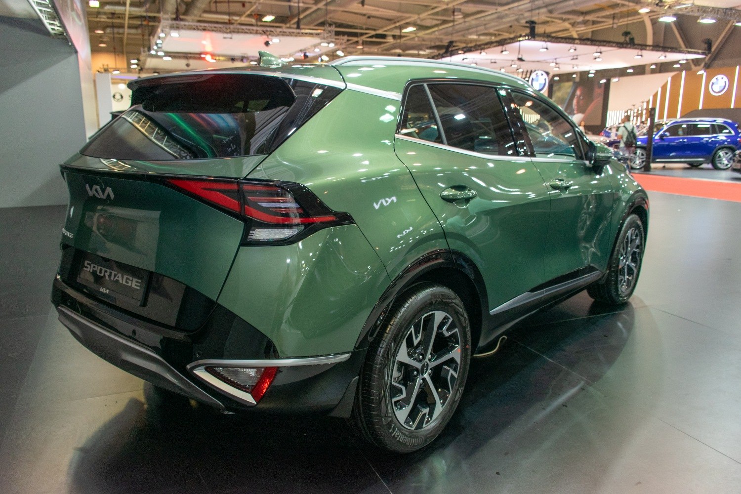 Sleek rear side view with modern taillight and wheel design