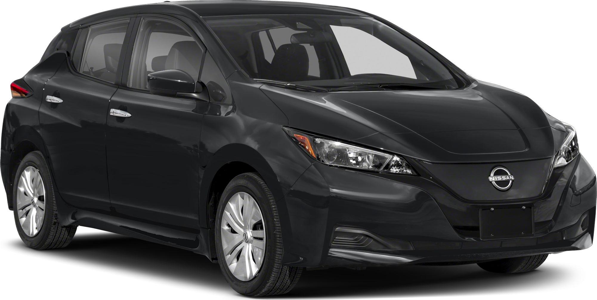 Electric hatchback with aerodynamic front and side view