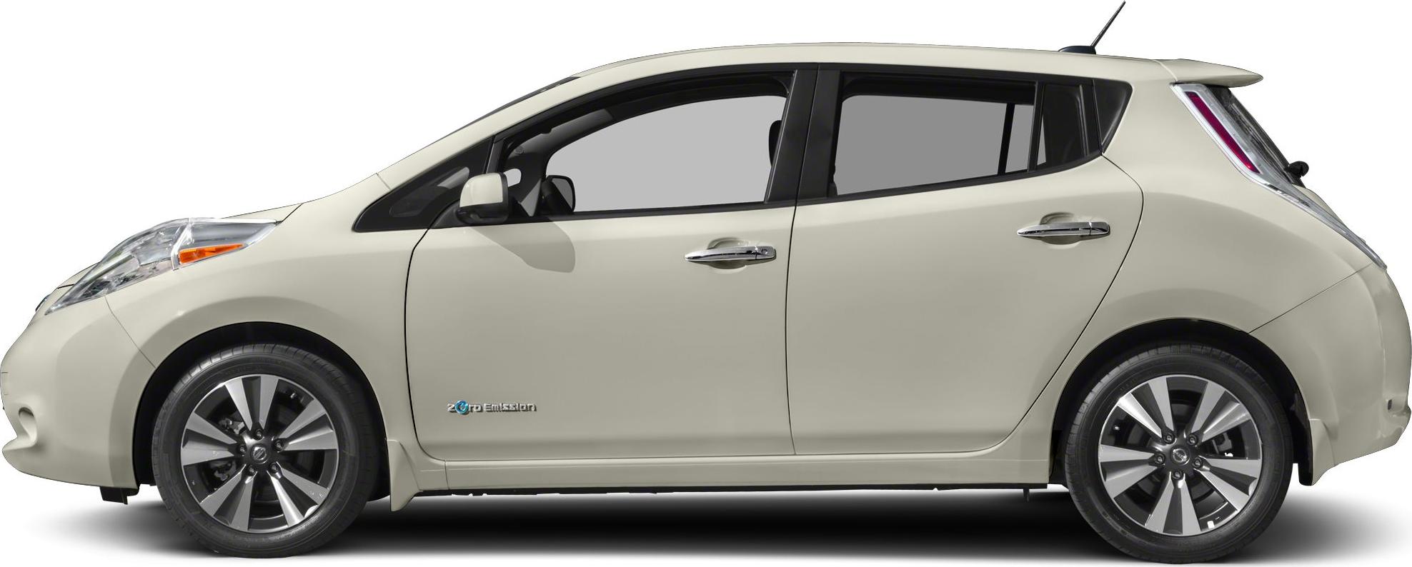 Side profile of an electric hatchback showing wheels, doors, and aerodynamic design