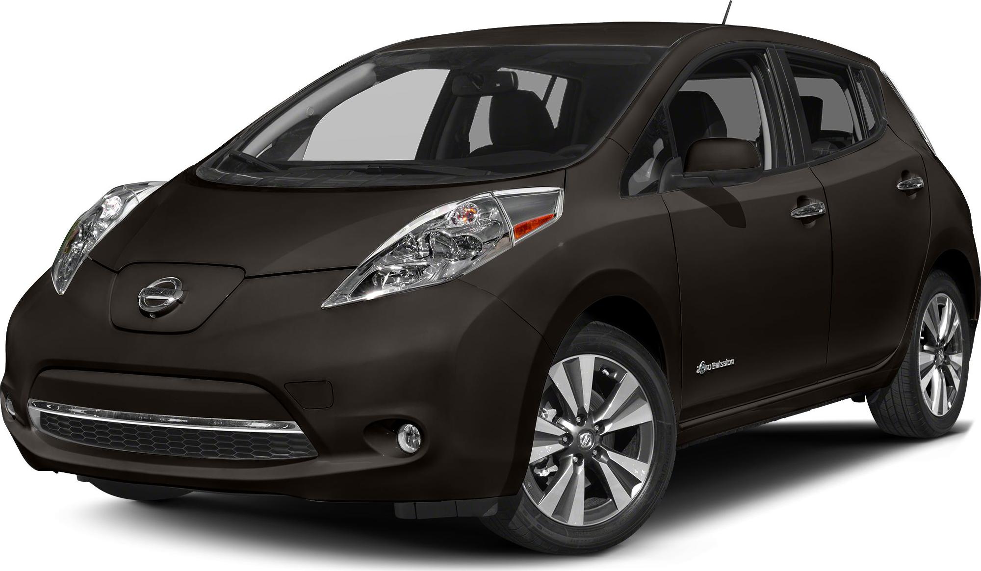 Front-side view of electric hatchback with aerodynamic design and distinctive headlights