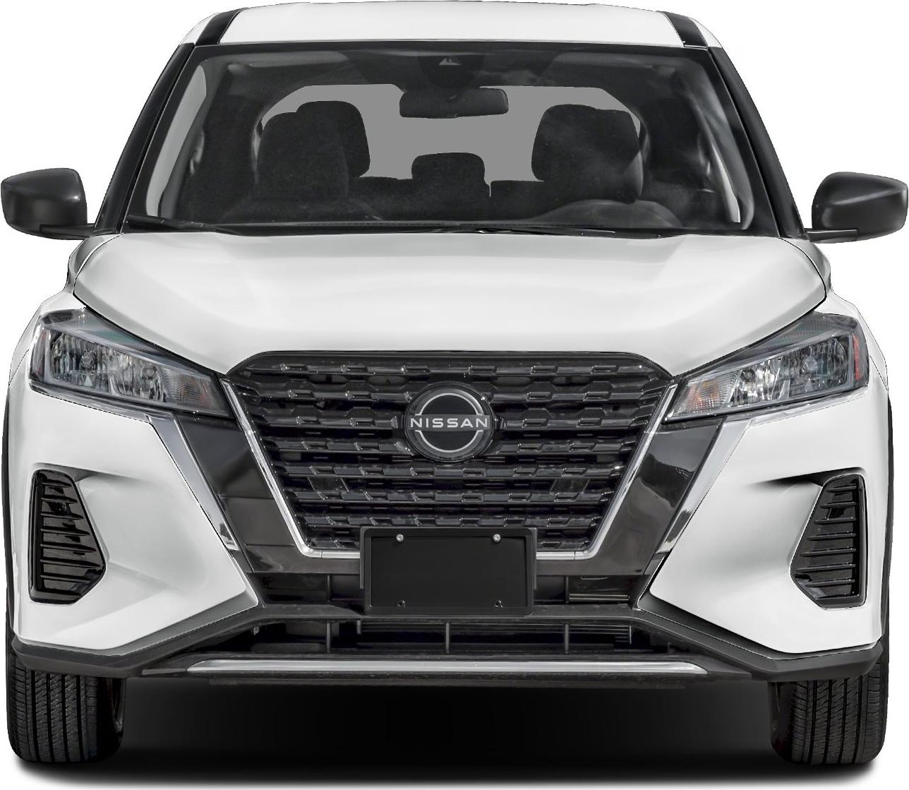 Front view with grille and sleek headlights