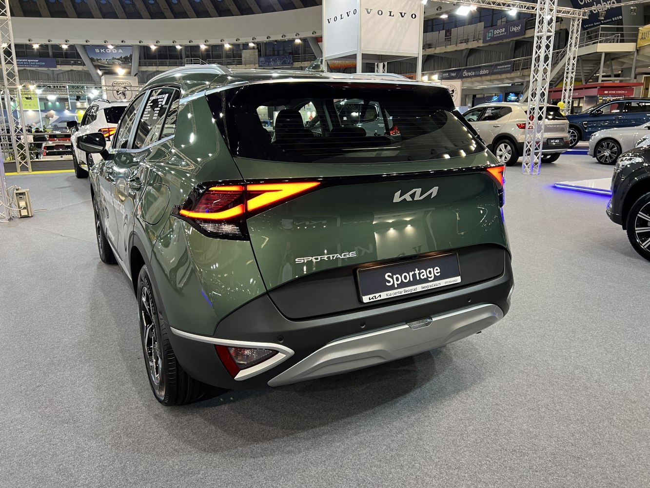 Rear view with LED tail lights and modern bumper design