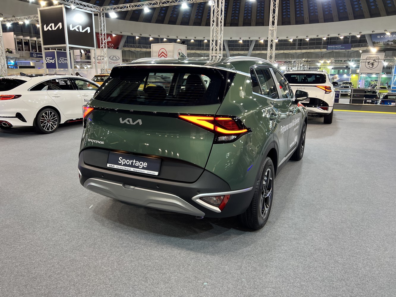 Rear view with sharp LED taillights and sculpted tailgate design
