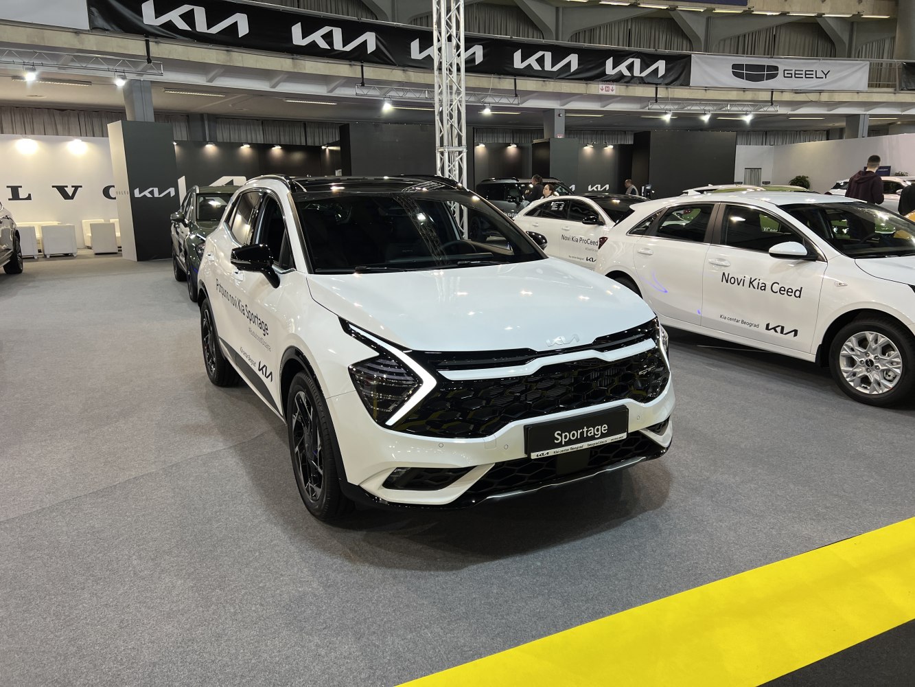 Front view of SUV with distinctive headlights and bold grille