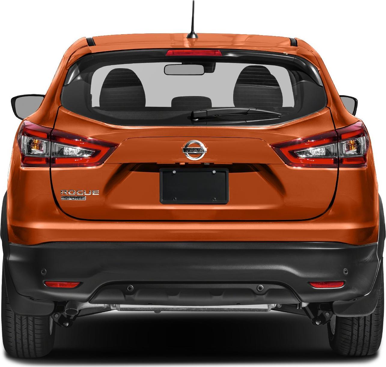 Rear view showing modern taillights and rear hatch design