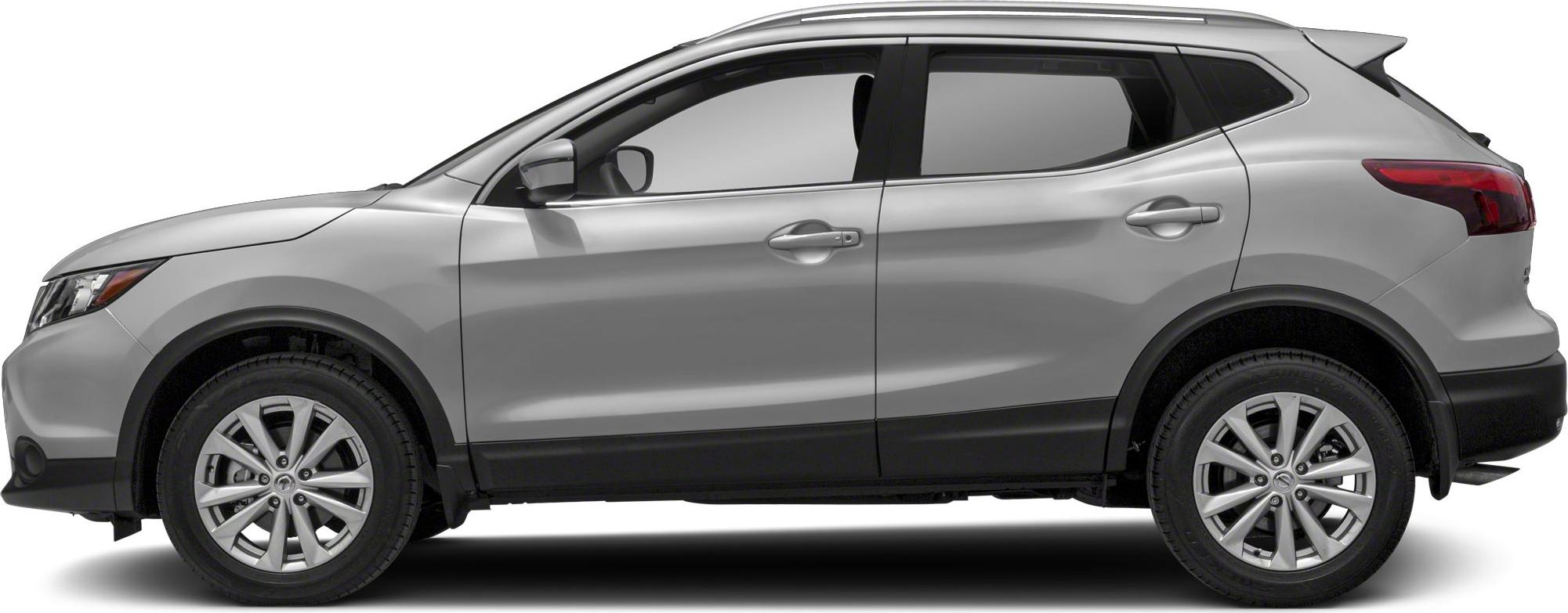 Compact SUV side profile with alloy wheels and roof spoiler
