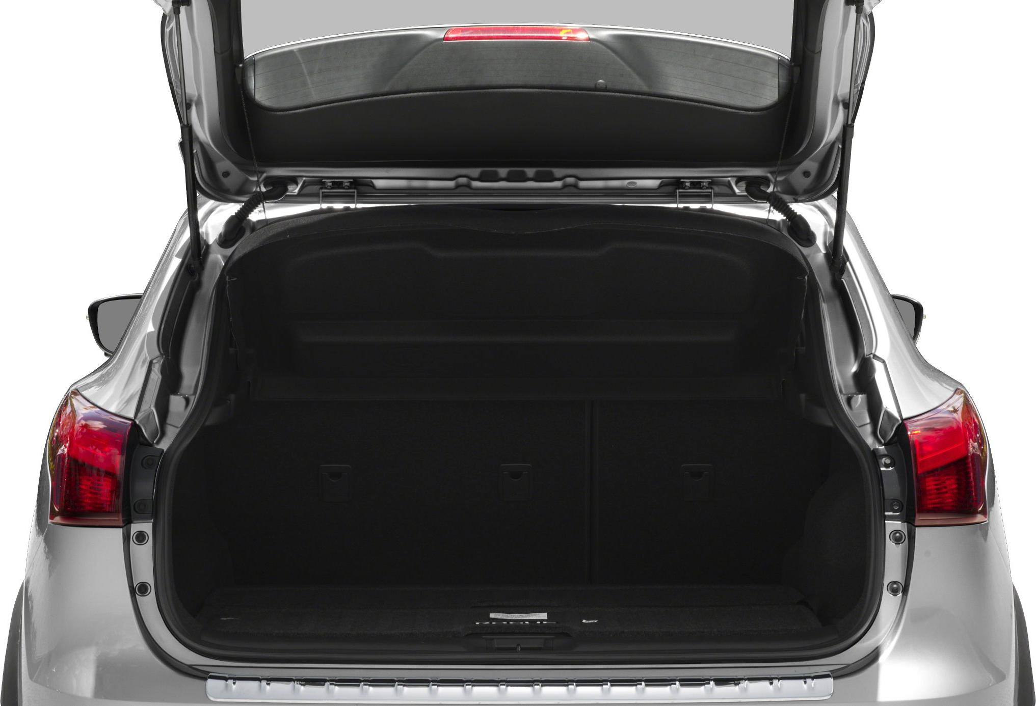 Open rear hatch showing spacious cargo area with black interior.