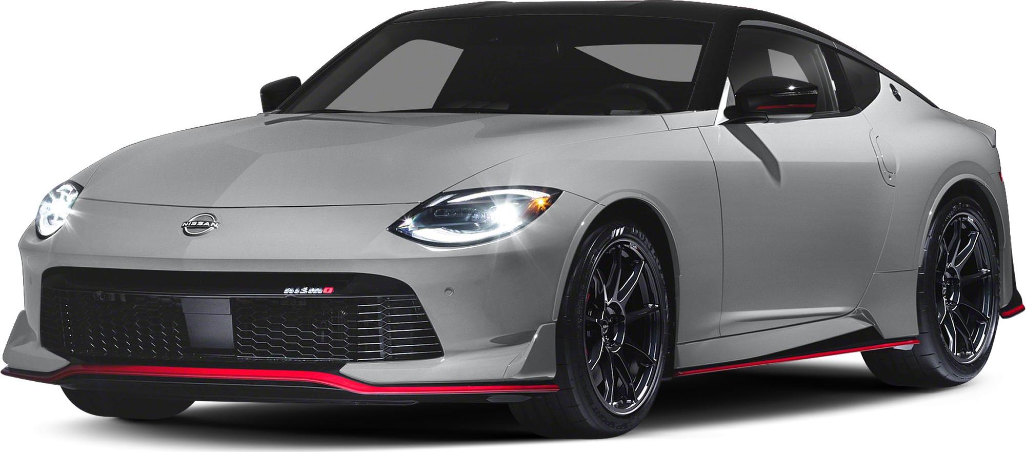 Front angle view with LED headlights and black alloy wheels