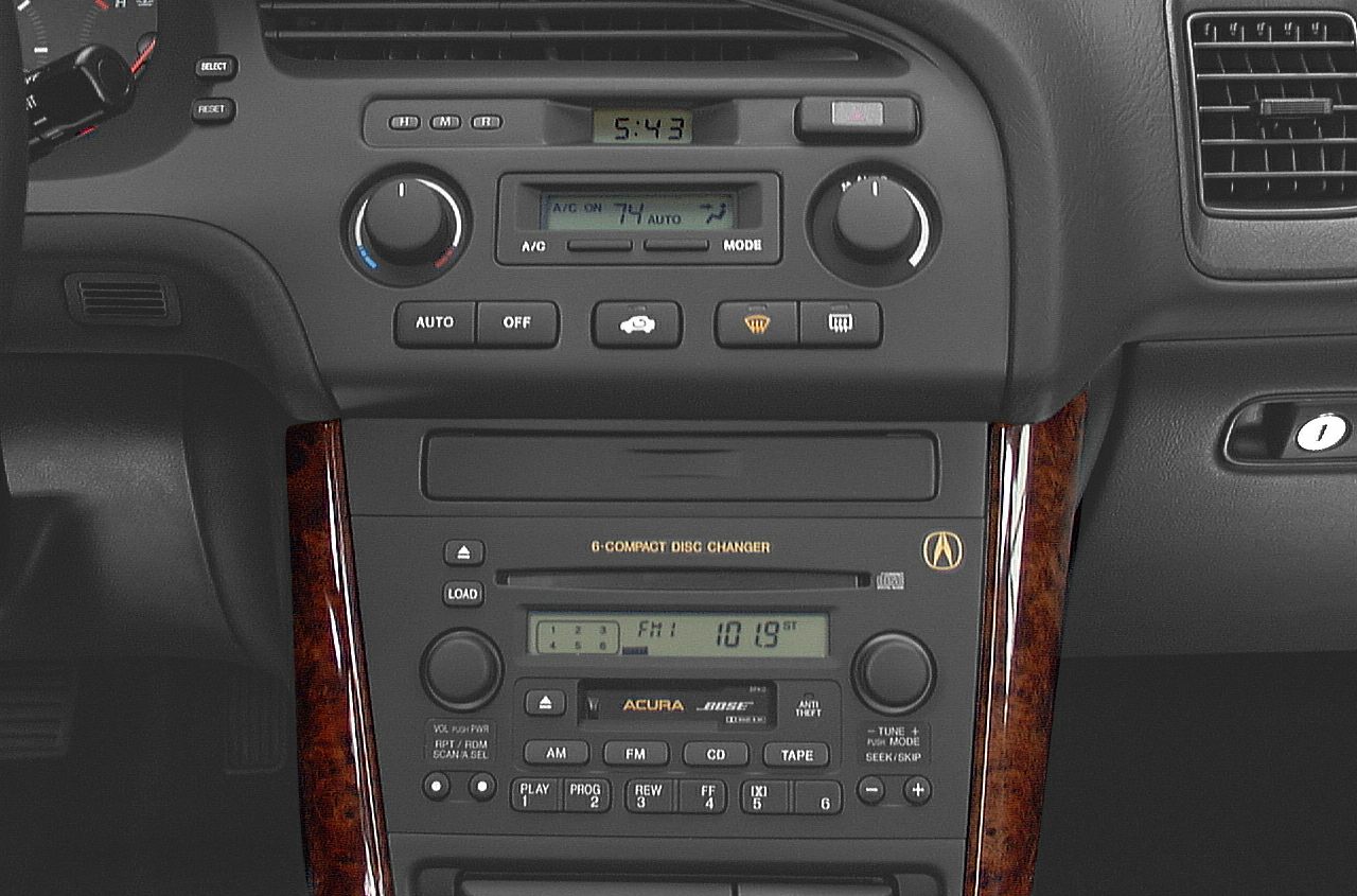 Car center console with climate control and 6-disc CD changer