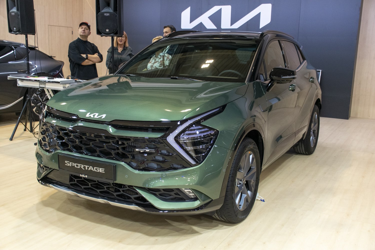 Front view with bold grille and modern LED headlights