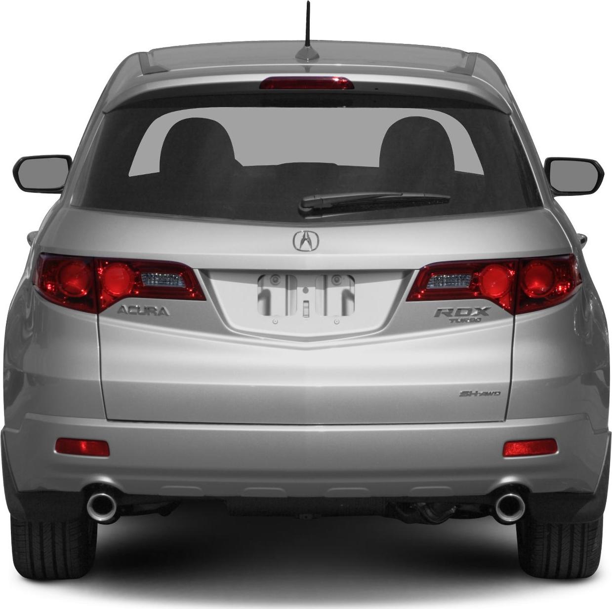 Rear view with dual exhaust, tail lights, and rear windshield wiper