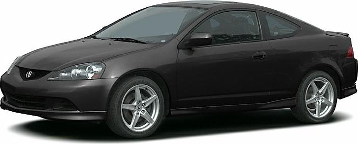 Coupe side profile and front view with alloy wheels