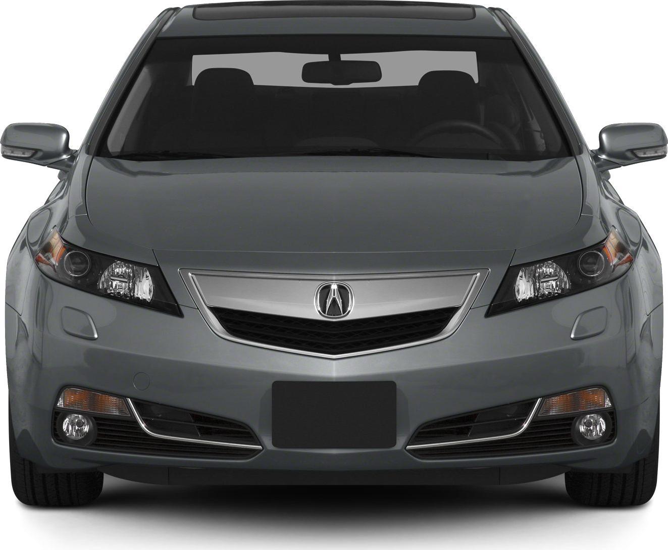 Front view of sedan with grille, headlights, and fog lights
