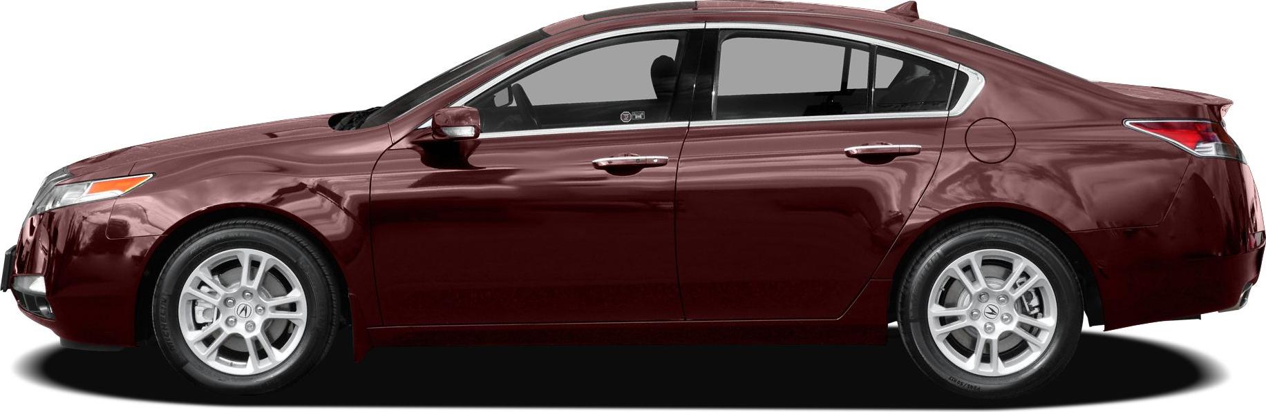 Side profile of sedan with chrome window trim and alloy wheels