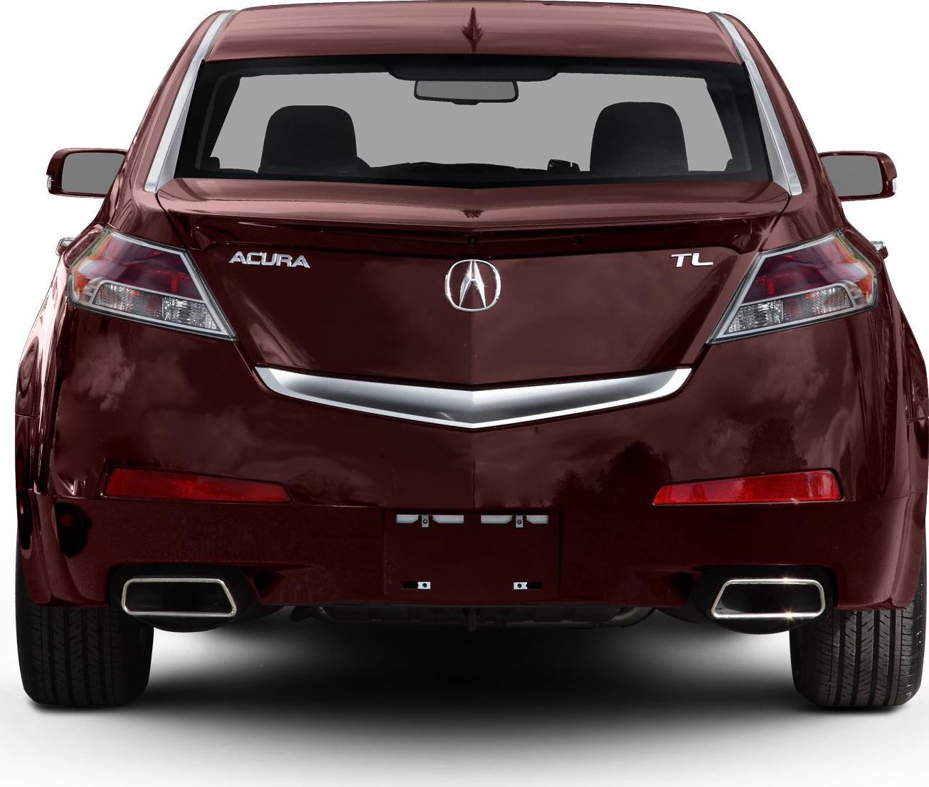 Rear view with dual rectangular exhausts and integrated taillights