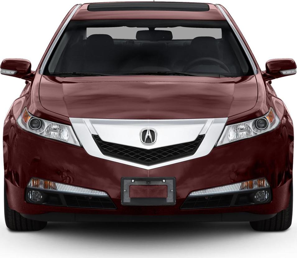 Front view with grille, headlights, badge and sunroof.