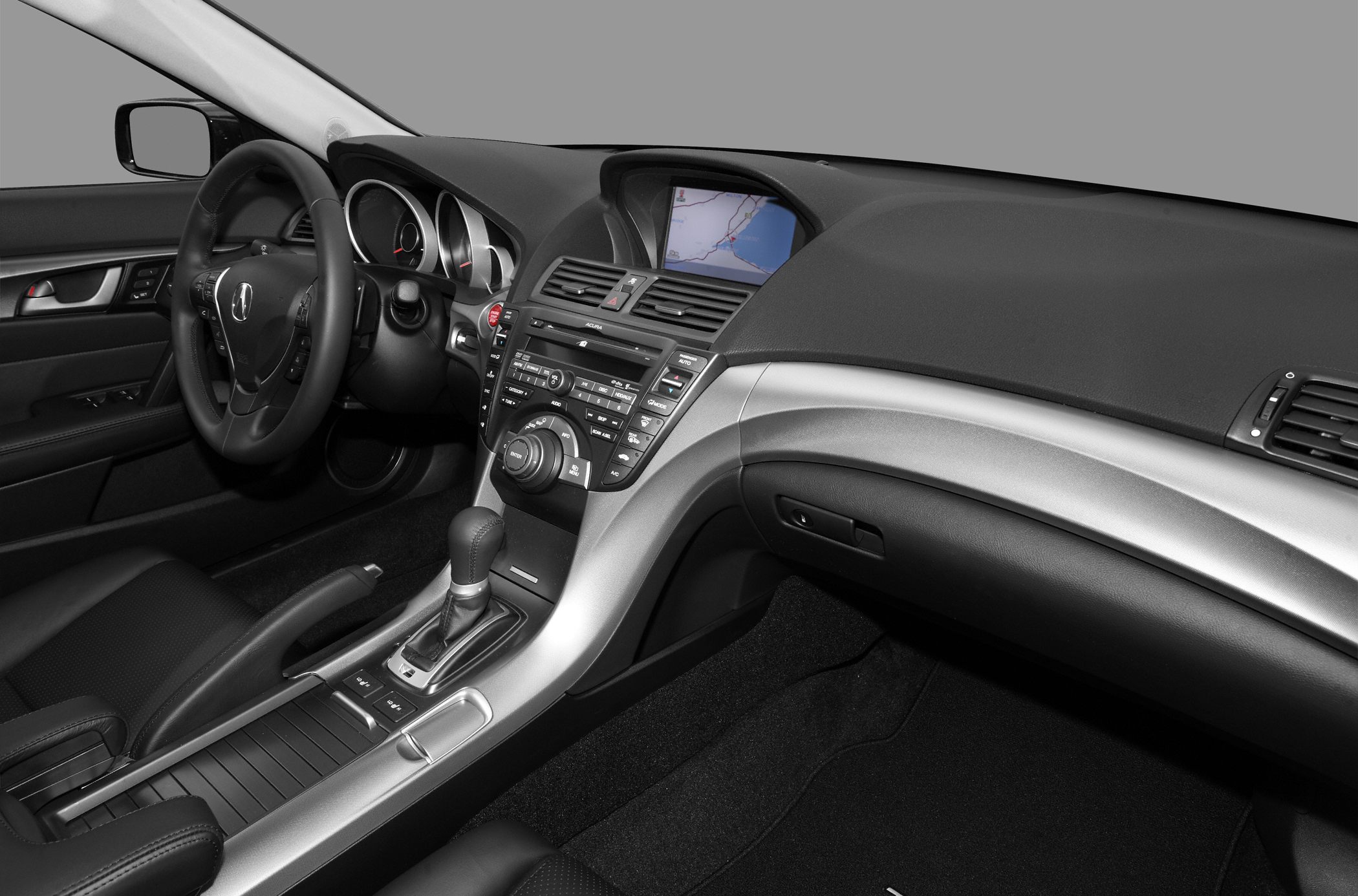 Dashboard with navigation and center console controls