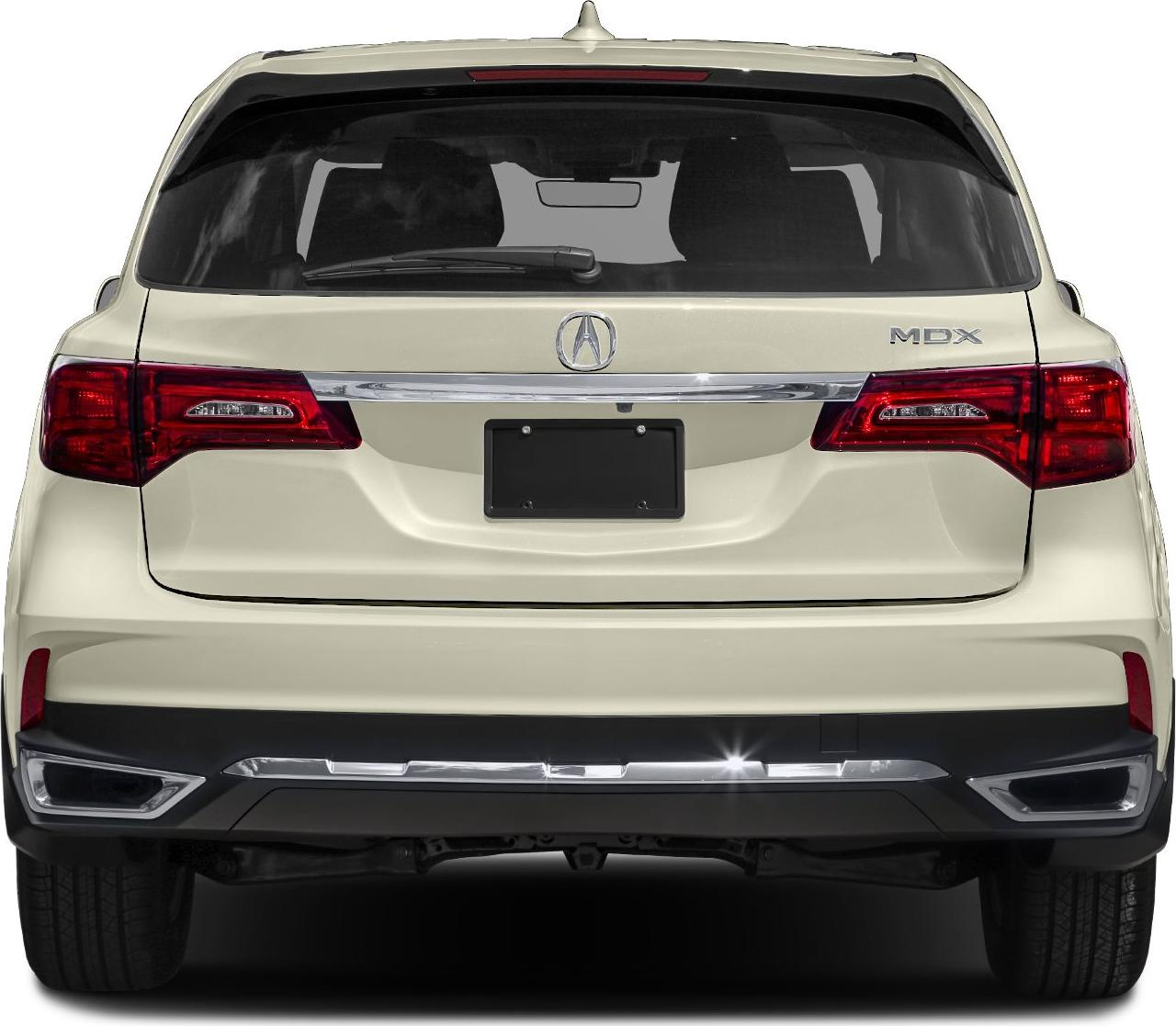 Rear view featuring modern tail lights and chrome trim