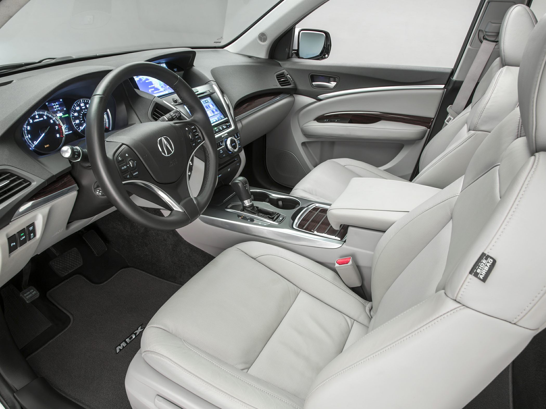Luxury leather seats and advanced dashboard with center console