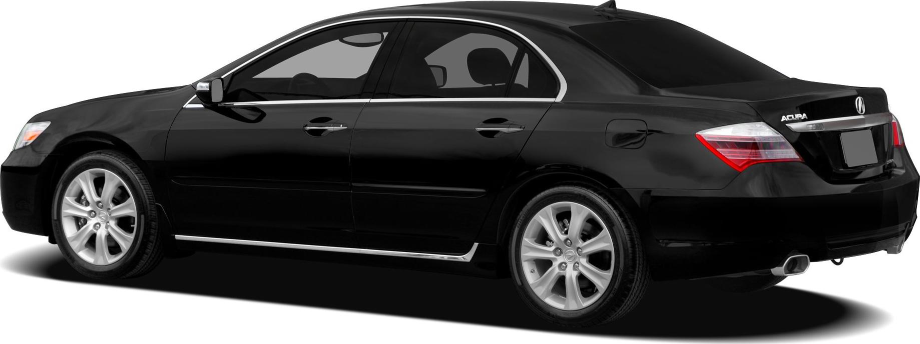 Black sedan side view with chrome trim and alloy multi-spoke wheels