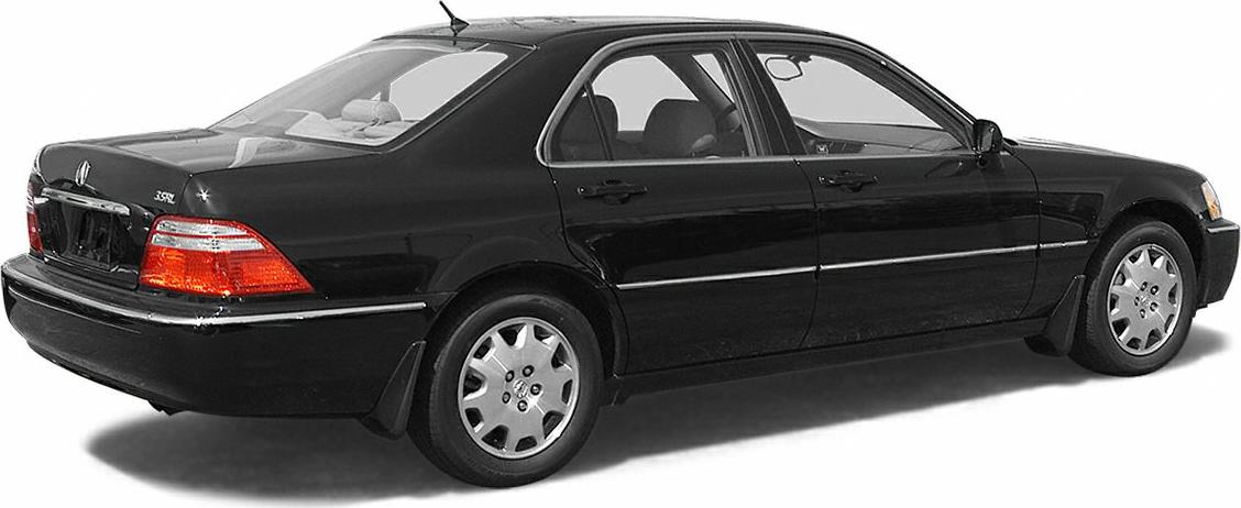 Rear side view of a black four-door sedan with alloy wheels and distinctive taillights.