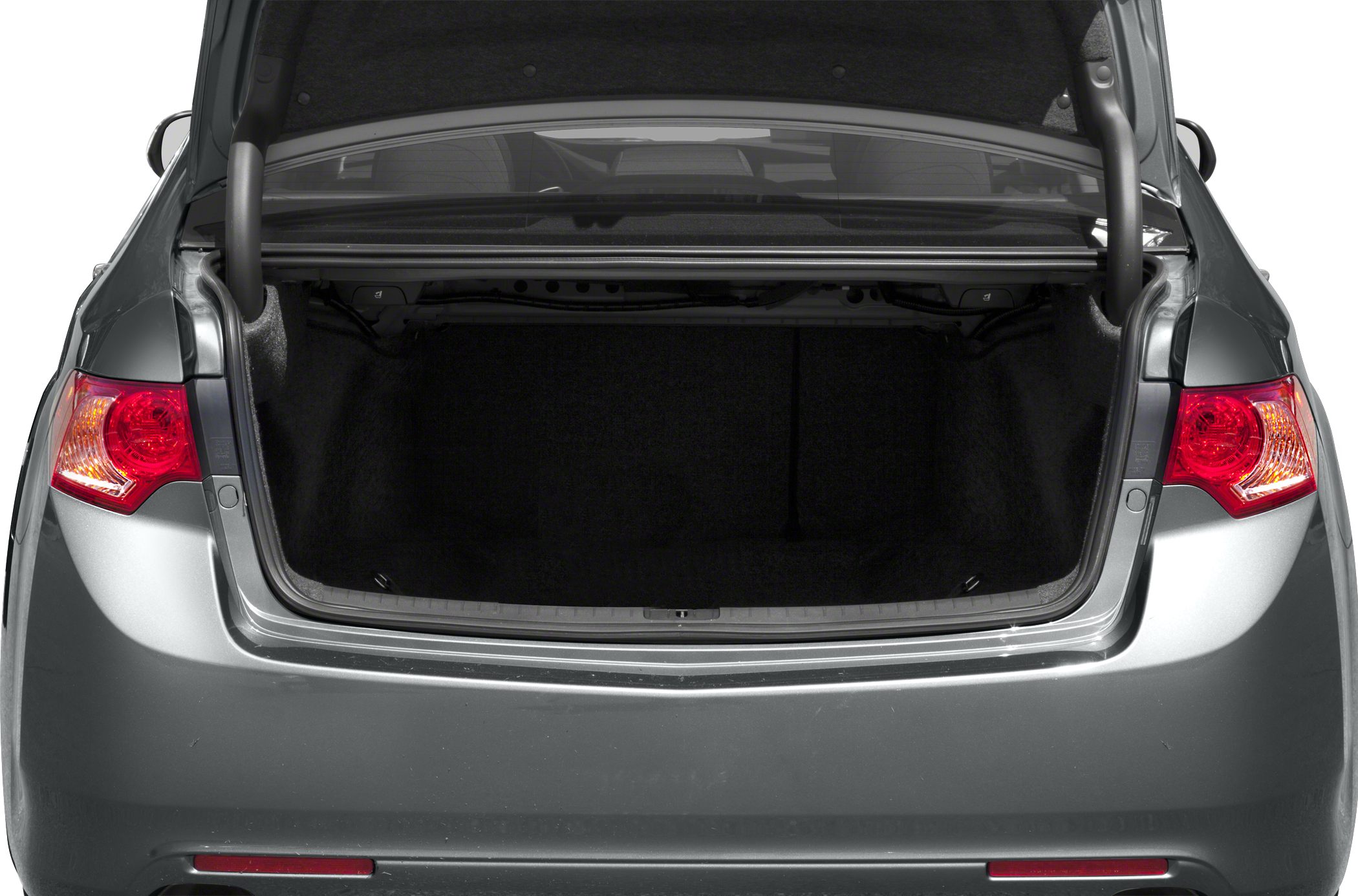 Open rear trunk with spacious storage in a sedan
