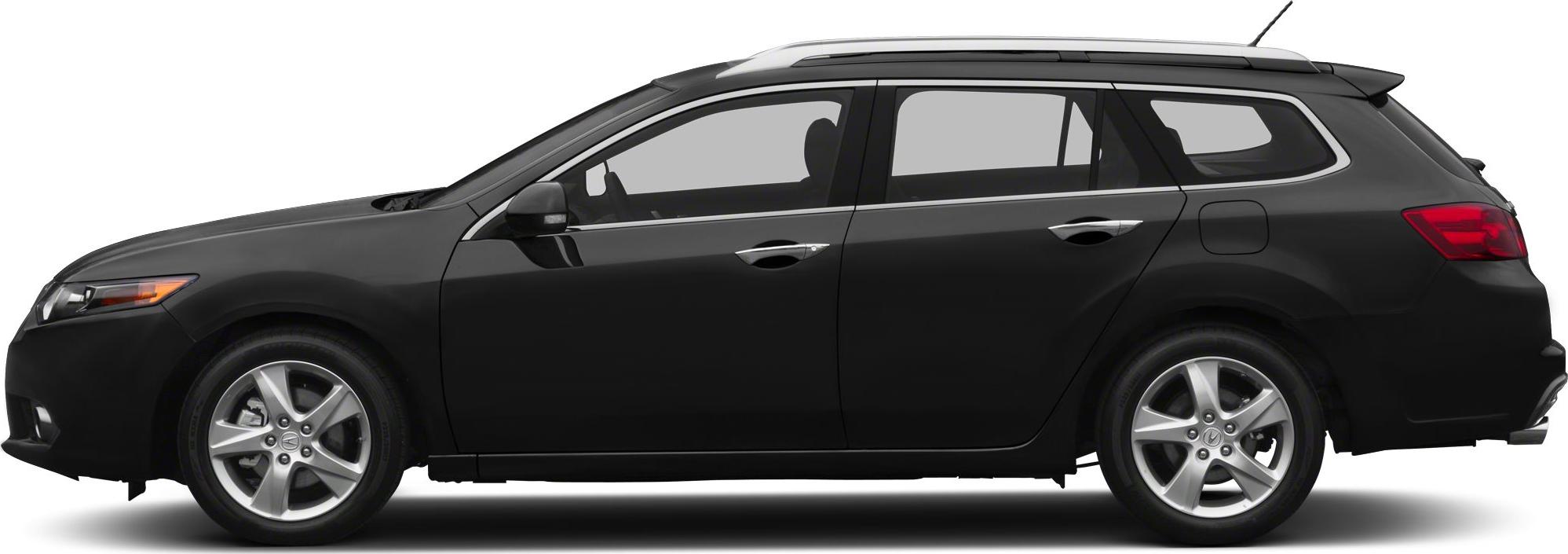 Side view of a sport wagon with alloy wheels and roof rails.