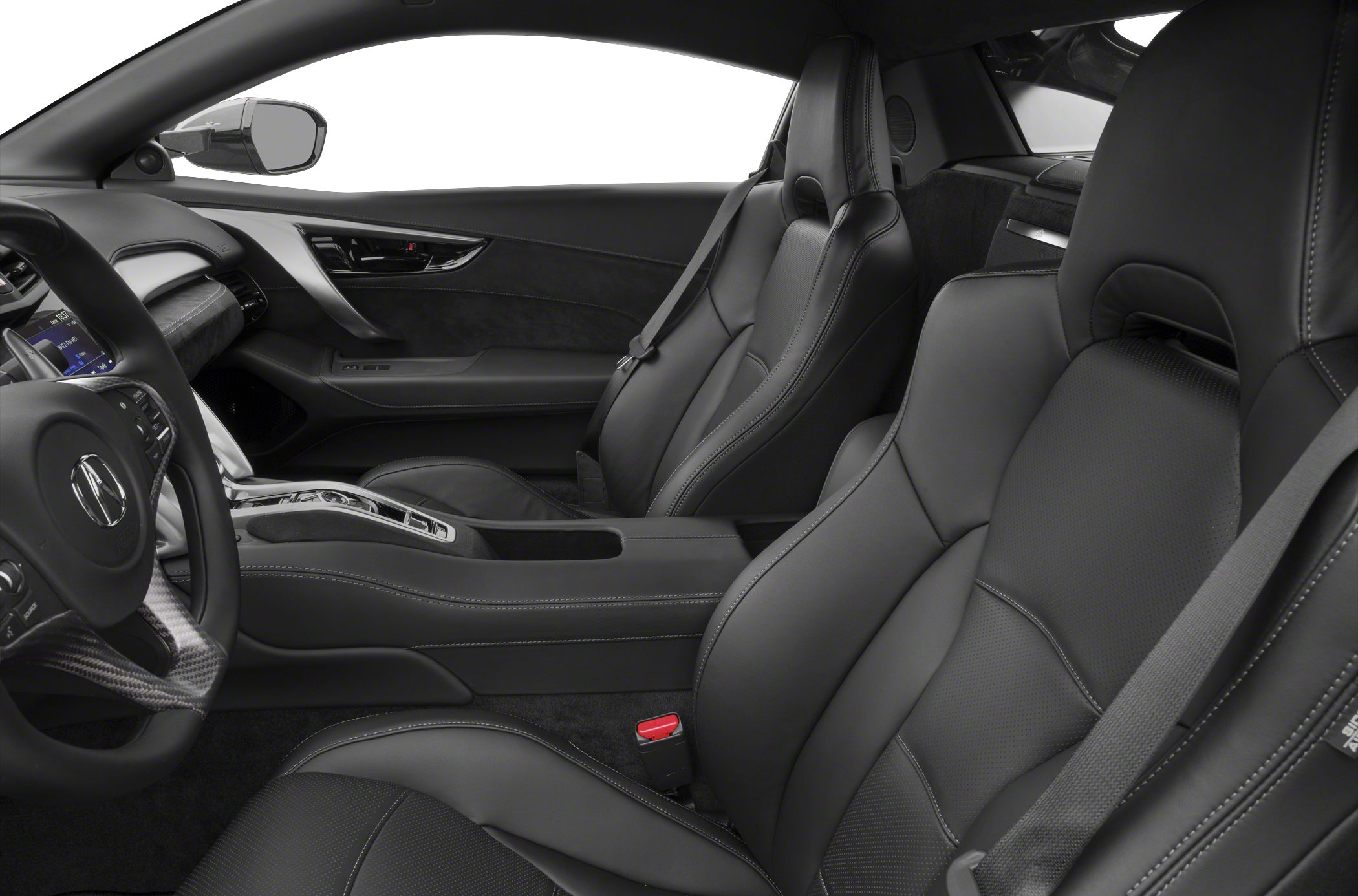 Luxury sport seats and dashboard in a modern car interior