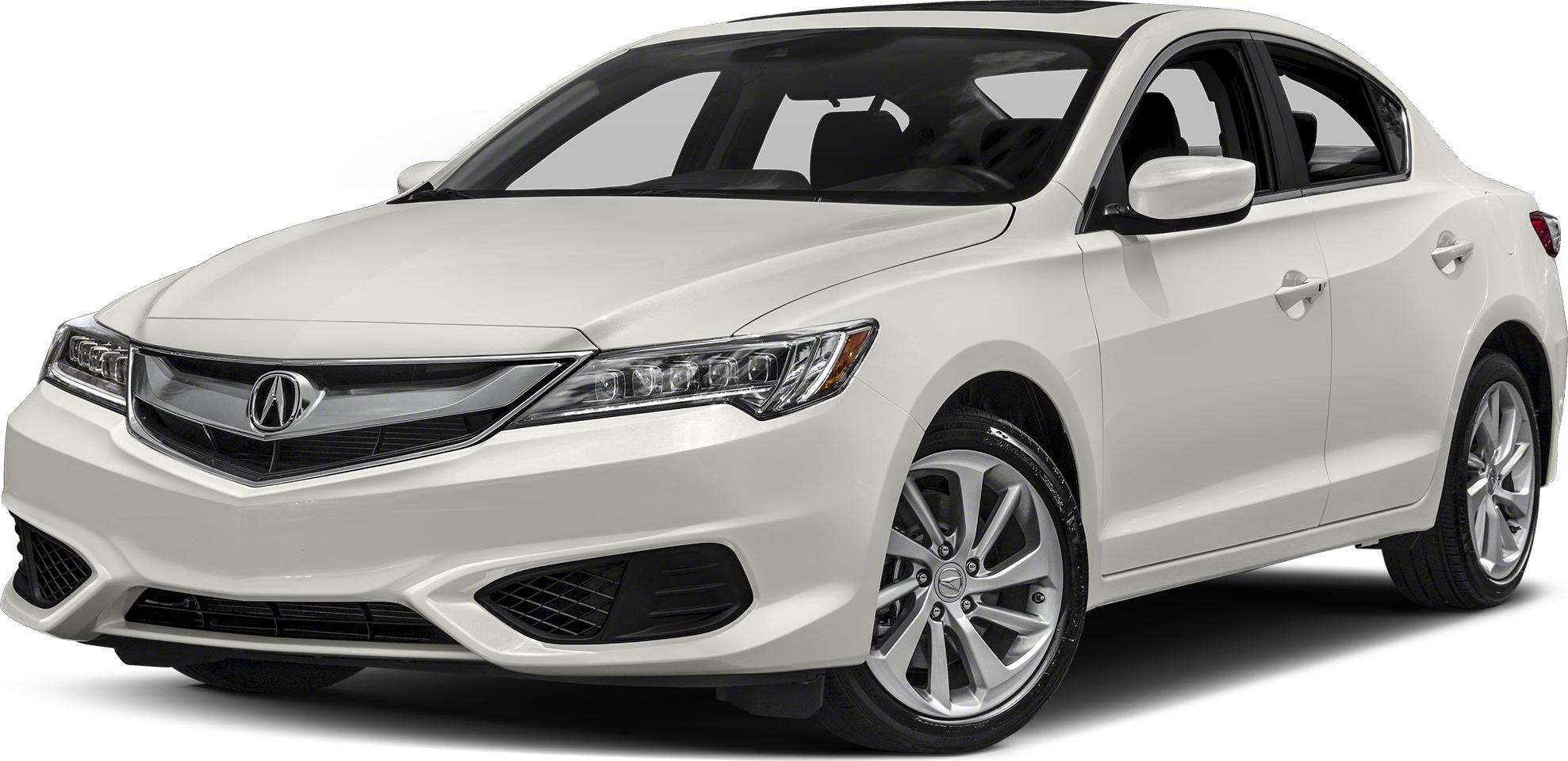 Front angle of a white sedan with LED headlights and alloy wheels