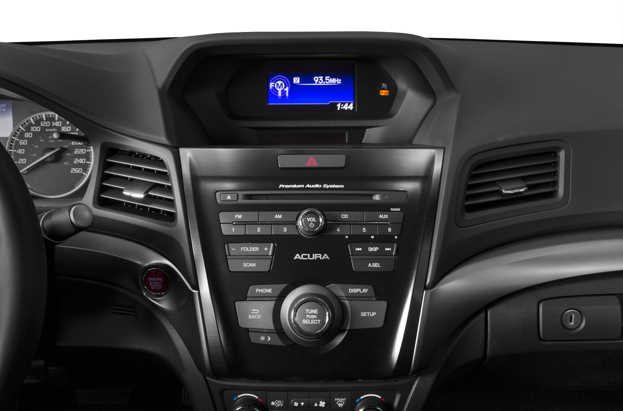 Dashboard with premium audio system and digital FM display