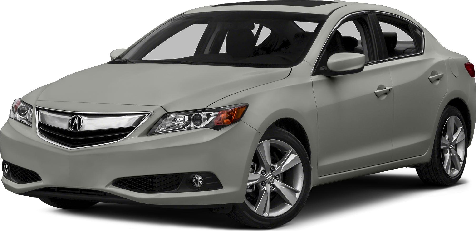 Front view of a compact sedan with chrome grille, angular headlights, alloy wheels