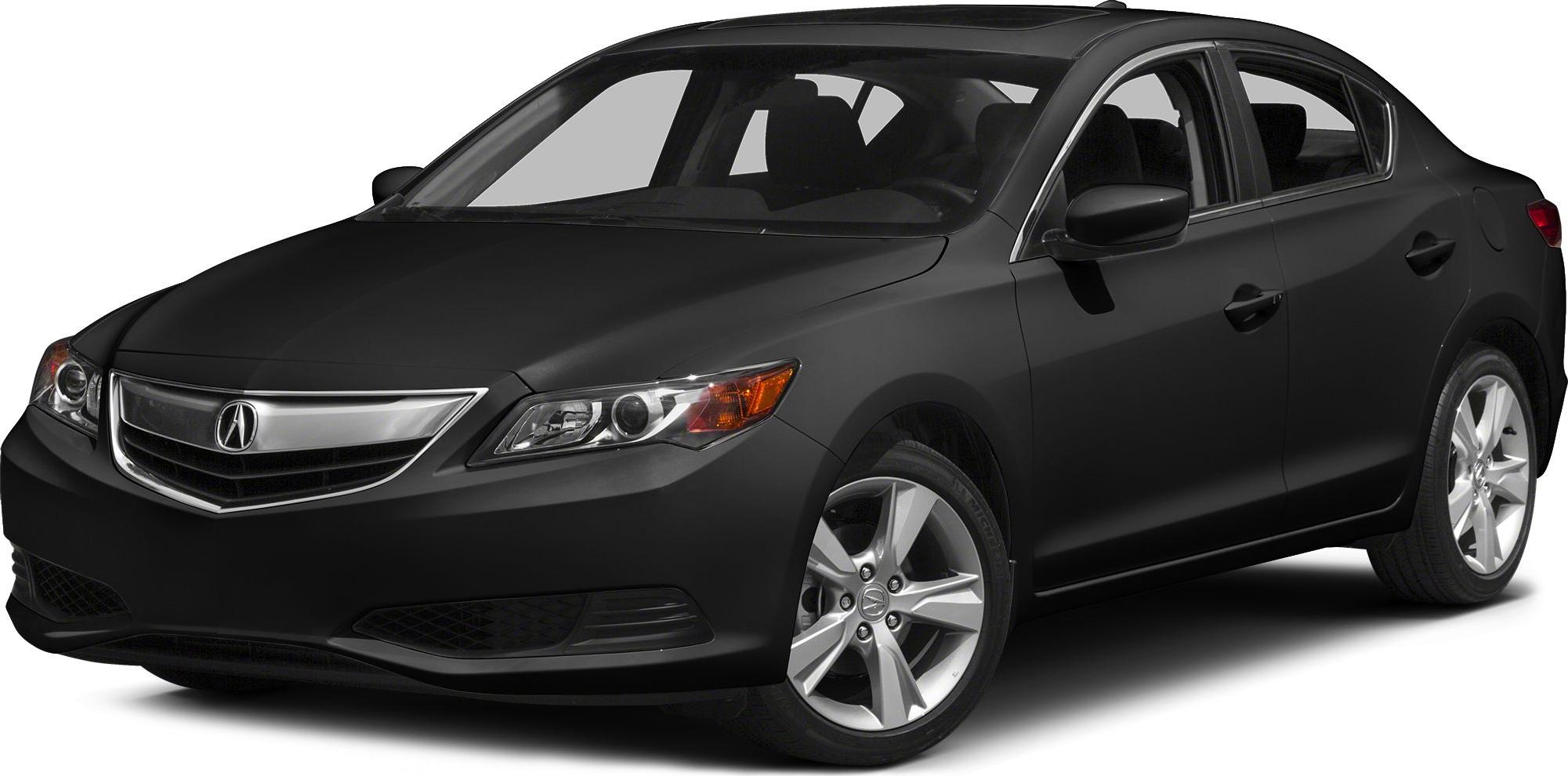 Front three-quarter view of a black sedan showing headlights and grille.