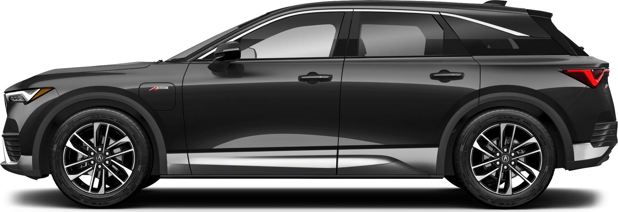 Side profile of a modern black SUV with alloy wheels