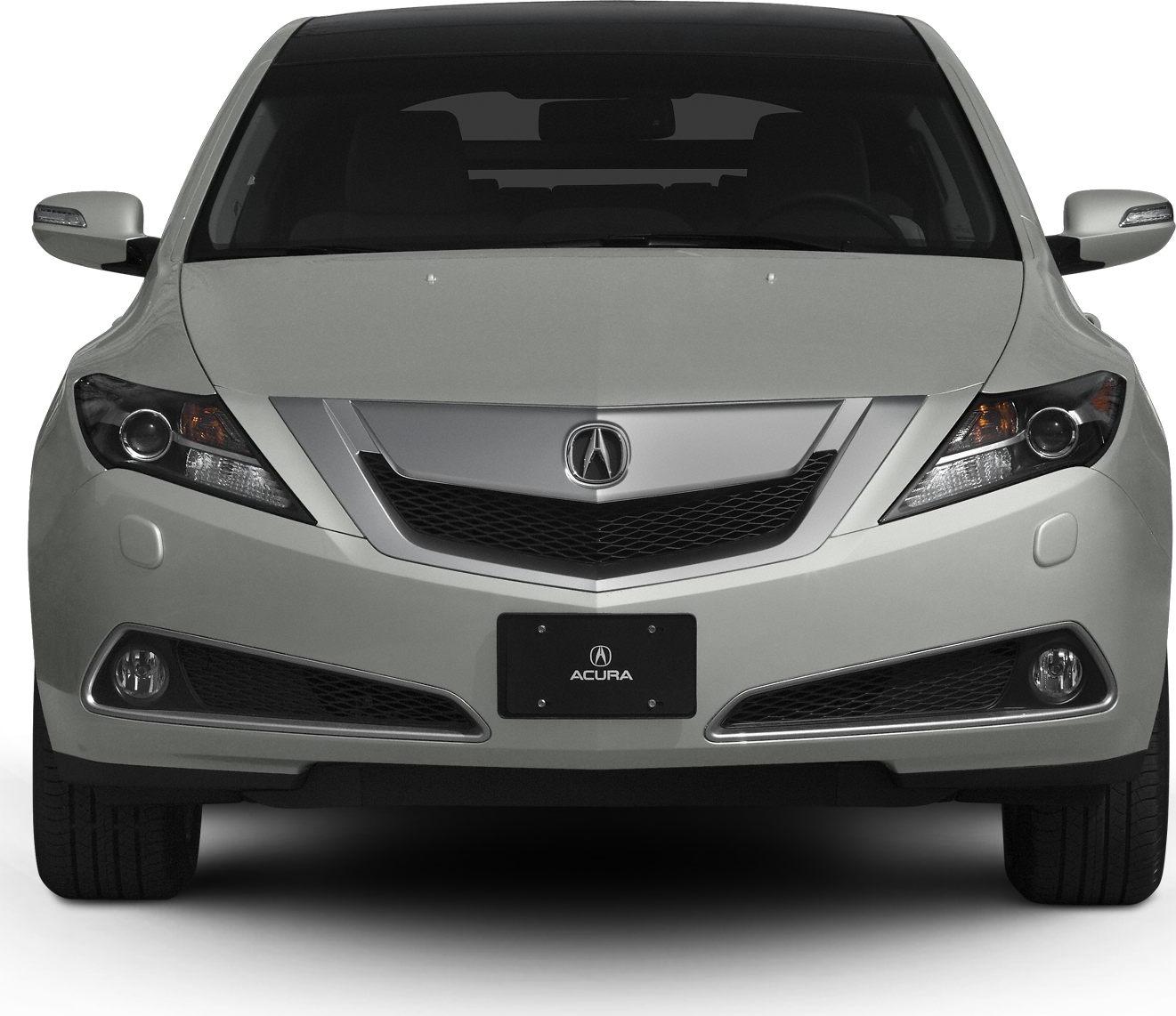 Front view featuring grille, headlights, fog lights, and side mirrors.