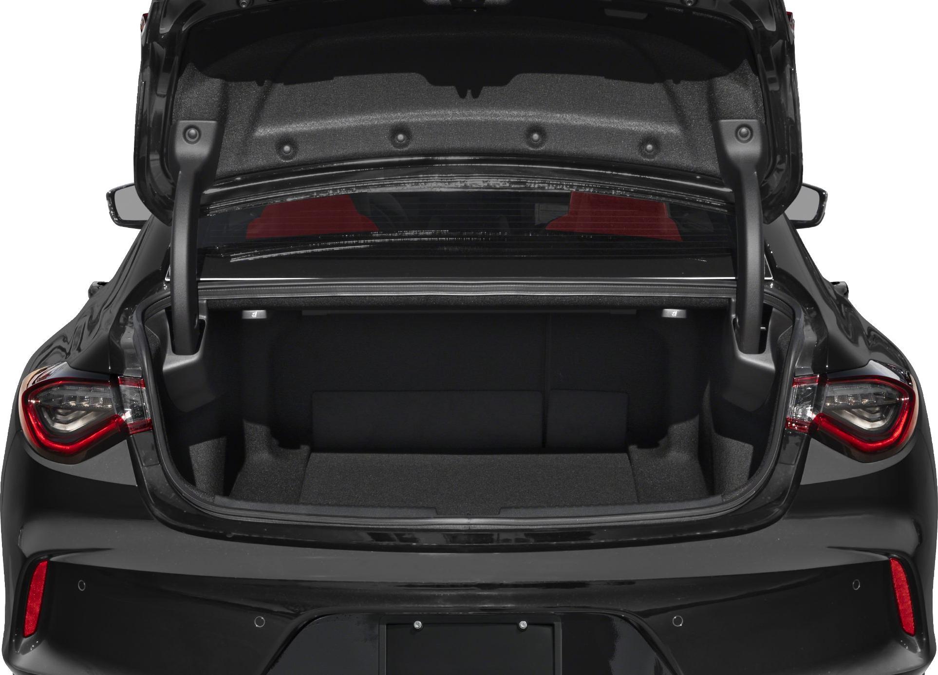 Spacious open trunk with visible trunk interior and modern rear light design.